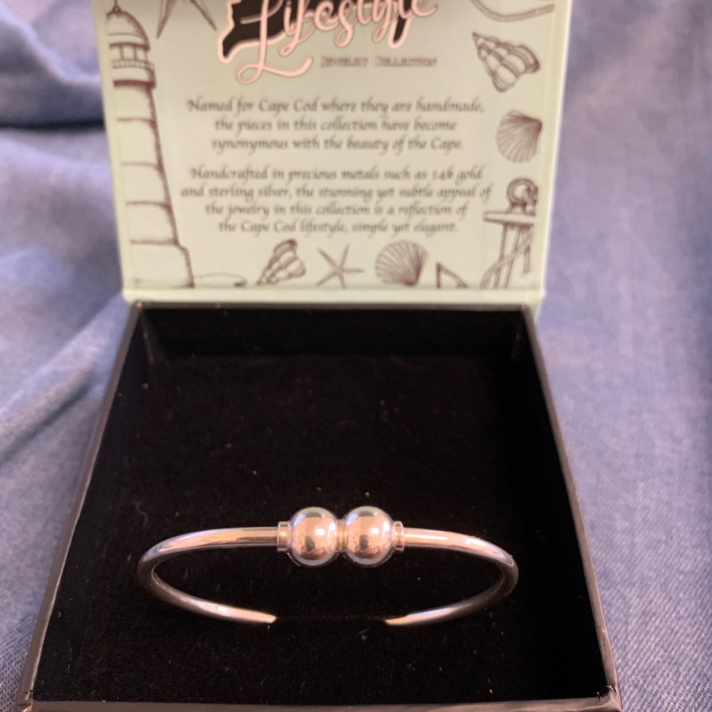 🤍Cape Cod bracelet Sterling Silver Double Silver Screw Ball🤍